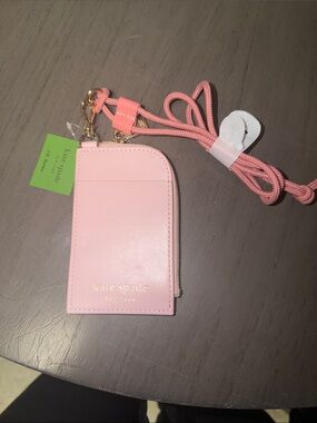 kate spade Leather ID Card Holder with Cord Strap